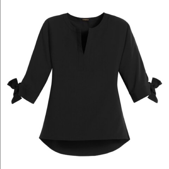 Chico’s Black Label Tie Sleeve Blouse - Sz. 2 - Picture 2 of 10